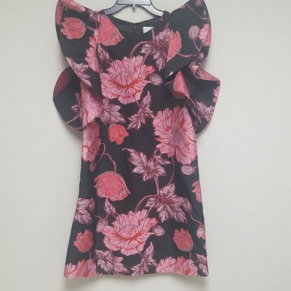 Gorgeous Black with pink rose formal dress.